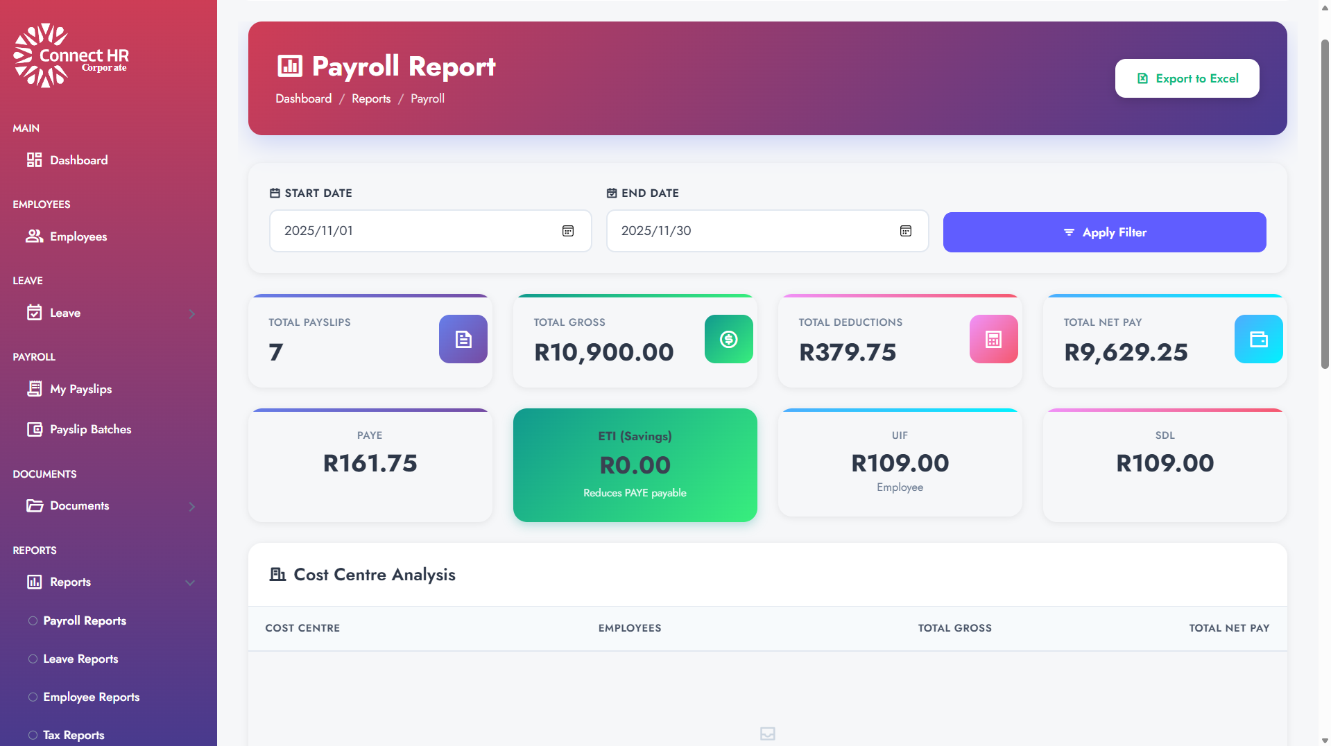 CHR Academy Dashboard